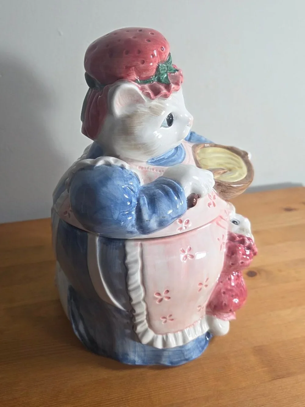 Mother Cat Cookie Jar Kittens Of Knightsbridge 1988 Fitz Floyd Victorian Felines